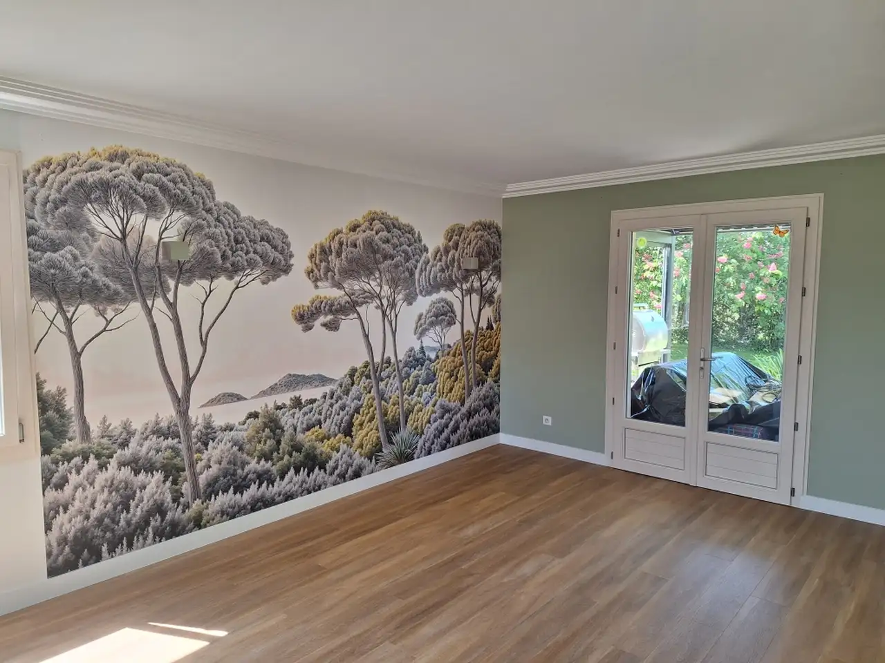 Revêtement mural décoratif posé par artisan Angers Sud