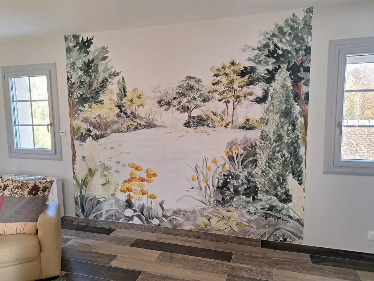 Revêtement mural décoratif posé par artisan Angers Sud